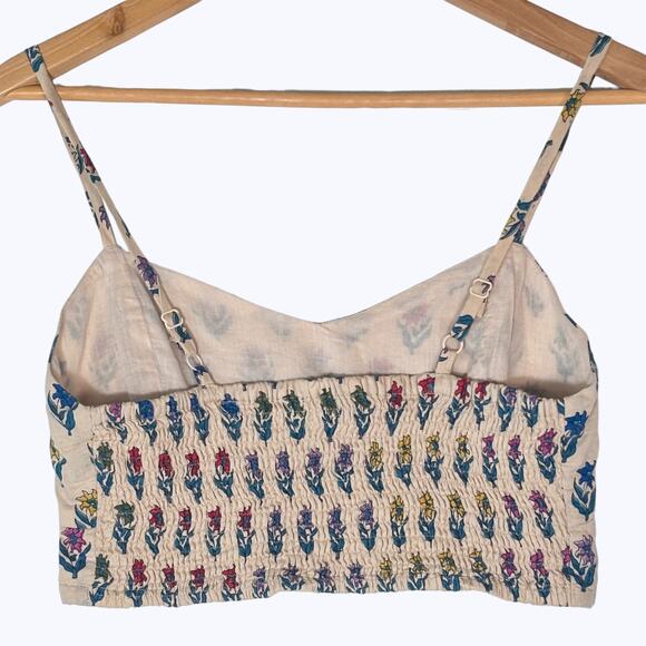 VTG Y2K Wet Seal Crop Top Spaghetti Strap Top Women's M Smocked Festival Boho - Picture 2 of 7